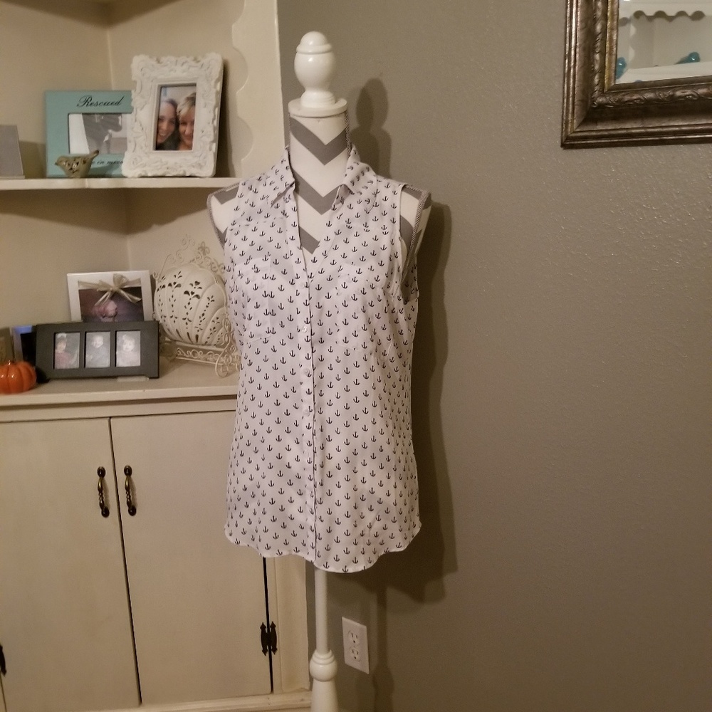 Express Nautical Sleeveless Blouse